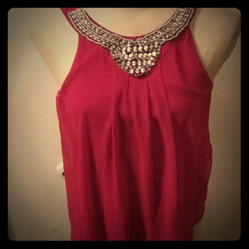 A hot pink shirt